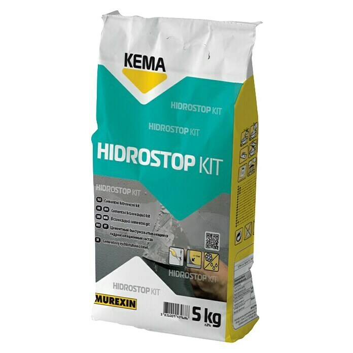 Kema Hitrovezna cementna malta Hidrostop Kit  (5 kg) | Tesnilne mase | Gradbena kemija | Gradbeni material | Izdelki | BAUHAUS