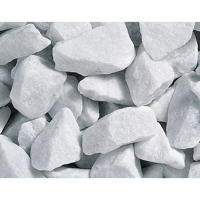 Prod Bianco Carrara  (Zrnavost: 25 mm - 40 mm, 25 kg, Beli) | 5687 - gesackte Ware (Zierkiesel/Sand/P | FAEA - Gartenbaustoffe | FAE - Gartenbaustoffe | FA - Baustoffe | F - Baustoffe | BAUHAUS