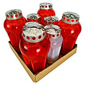 Nagrobna sveča Mojca - set 4+4  (Rdeča in bela) | 8502 - Grablichter und Grabkerzen | IDDL - Kerzen /Düfte | IDD - Trendy | ID - Trendy | I - Stadtgarten | BAUHAUS