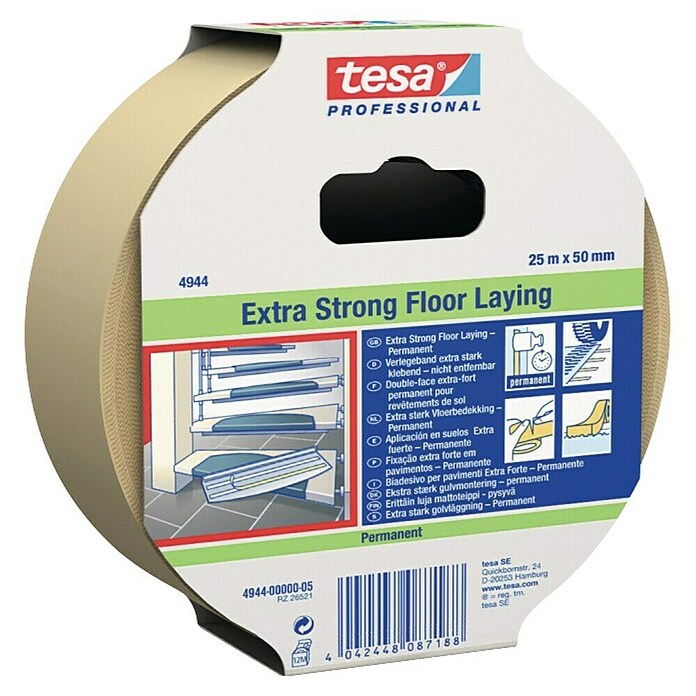 Tesa Obojestranski lepilni trak za tla  (25 m x 50 mm) | 6347 - Doppelseitiges Klebeband | HCDA - Haushaltsklebstoffe | HCD - Kleber | HC - Kleber | H - Innendeko/Farben | BAUHAUS