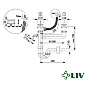 Sifon za dvojno pomivalno korito  (Polipropilen) | 4040 - Sifons/Abläufe/Ablaufgarnituren | DCDA - Wasserinstallation | DCD - Sanitärinstallation | DC - Sanitärinstallation | D - Sanitär | BAUHAUS