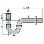 Sifon za umivalnik  (Premer odtoka: 32 mm, Krom) | 4040 - Sifons/Abläufe/Ablaufgarnituren | DCDA - Wasserinstallation | DCD - Sanitärinstallation | DC - Sanitärinstallation | D - Sanitär | BAUHAUS
