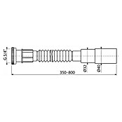 Priključna cev  (Dolžina: 830 mm) | 4040 - Sifons/Abläufe/Ablaufgarnituren | DCDA - Wasserinstallation | DCD - Sanitärinstallation | DC - Sanitärinstallation | D - Sanitär | BAUHAUS