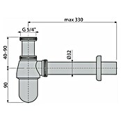 Sifon za umivalnik  (Kromirano) | 4040 - Sifons/Abläufe/Ablaufgarnituren | DCDA - Wasserinstallation | DCD - Sanitärinstallation | DC - Sanitärinstallation | D - Sanitär | BAUHAUS