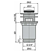 Odtočni ventil Pop-Up  (Kovina, S prelivom) | 4040 - Sifons/Abläufe/Ablaufgarnituren | DCDA - Wasserinstallation | DCD - Sanitärinstallation | DC - Sanitärinstallation | D - Sanitär | BAUHAUS