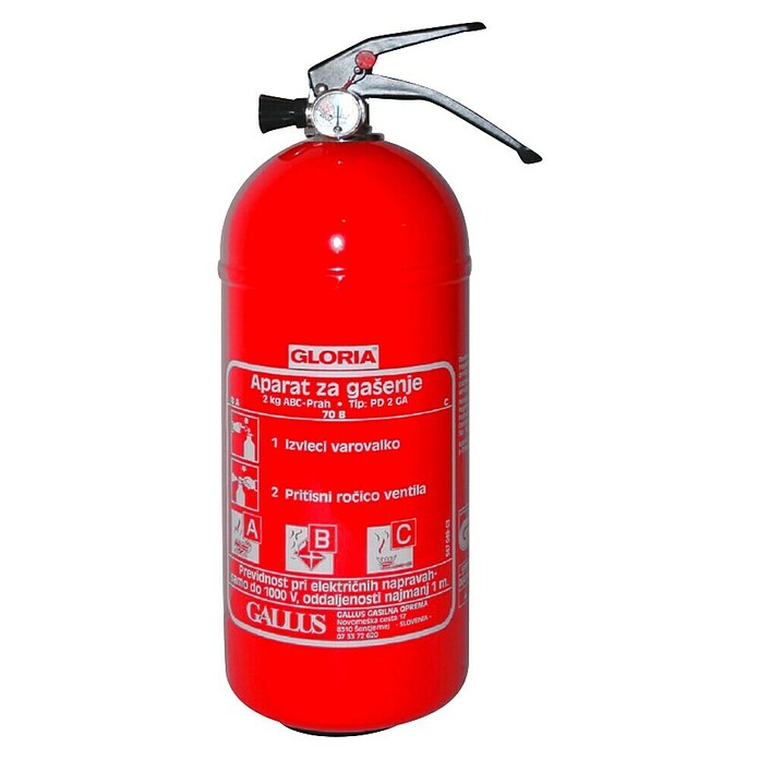 Gloria Gasilni aparat PD 2 GA  (2 kg, Gasilno sredstvo: Prah, DIN EN 3) | 1334 - Feuerlöscher und Zubehör | AAHC - Sicherheitsshop | AAH - Sicherheit | AA - Eisenwaren | A - Eisenwaren | BAUHAUS