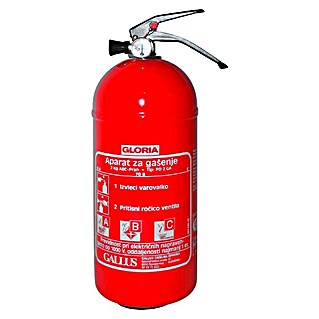 Gloria Gasilni aparat PD 2 GA (2 kg, Gasilno sredstvo: Prah, DIN EN 3)