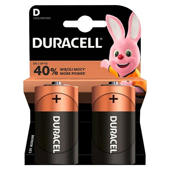 Duracell Alkalna baterija D LR20  (1,5 V, 2 kos) | 3351 - Alkali Marke | CBHA - Batterien Marke | CBH - Batterien/Taschenlampen | CB - Elektroinstallation | C - Elektro | BAUHAUS