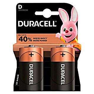 Duracell Alkalna baterija D LR20 (1,5 V, 2 kos)