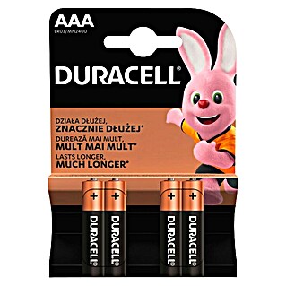 Duracell Alkalna baterija AAA LR03 (1,5 V, 4 kos)