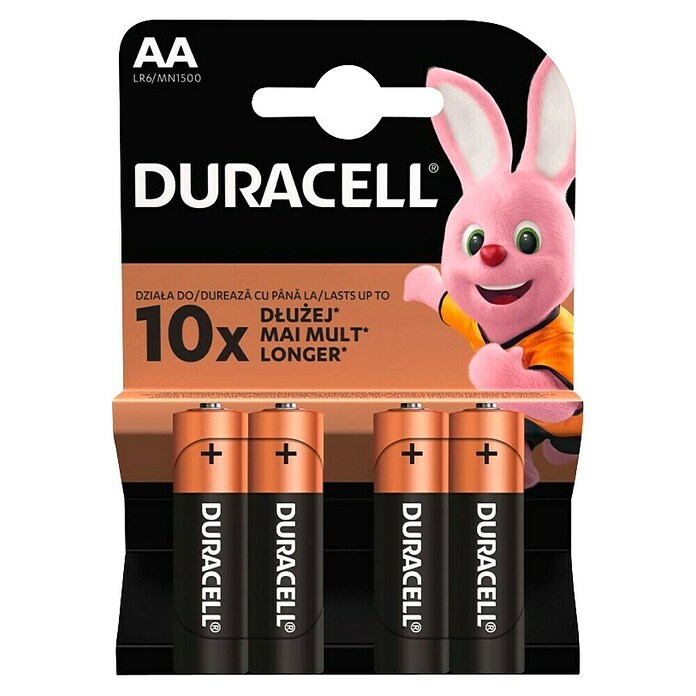 Duracell Alkalna baterija AA LR6  (1,4 V, 4 kos) | 3351 - Alkali Marke | CBHA - Batterien Marke | CBH - Batterien/Taschenlampen | CB - Elektroinstallation | C - Elektro | BAUHAUS
