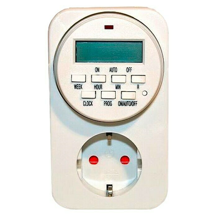 Euro M Stikalna ura s časovnikom  (Digitalno, Bela) | 3242 - Zeitschaltuhr Innen | CBDD - Zwischenstecker | CBD - Verlängerungen, Tischsteckdosen, Kabelt | CB - Elektroinstallation | C - Elektro | BAUHAUS