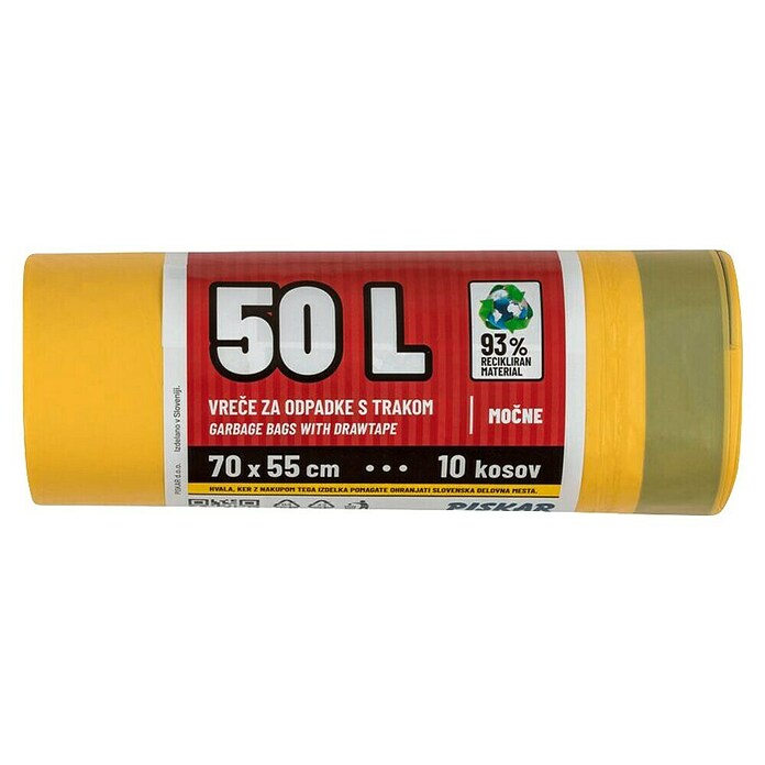 Vreča za smeti Piskar  (50 l, 10 kos, Črna) | 7171 - Müllsäcke | HHDA - Abfall | HHD - Abfall | HH - Reinigung | H - Innendeko/Farben | BAUHAUS
