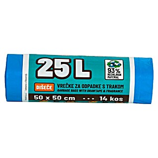 Vreča za smeti Piskar (25 l, 14 kos, Modra)