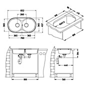 Alveus Vgradno korito Form 50  (83,2 x 43,7 cm, Nerjavno jeklo) | 4173 - Einbauspülen Edelstahl | DCFC - Spülen | DCF - Küche | DC - Sanitärinstallation | D - Sanitär | BAUHAUS