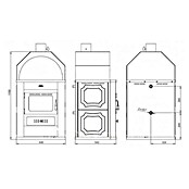 Prity Kamin na drva W17  (17 kW, Crna, Namijenjeno za spajanje na centralno grijanje) | BAUHAUS