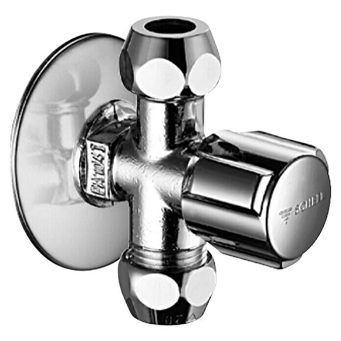 Schell Dvojni priključni press kotni fiting  (Velikost izhodnega navoja: ⅜″) | 4053 - Ventile | DCDA - Wasserinstallation | DCD - Sanitärinstallation | DC - Sanitärinstallation | D - Sanitär | BAUHAUS