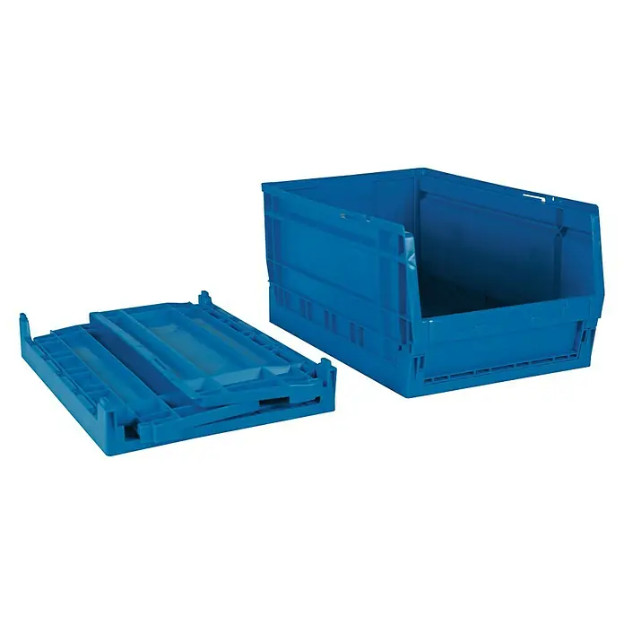 Tayg Gaveta 56P - L x An x Al: 42 x 27 x 20 cm, Azul - Contenedores azules: Un contenedor de plástico abierto y uno plegado para un almacenamiento eficiente y fácil transporte.