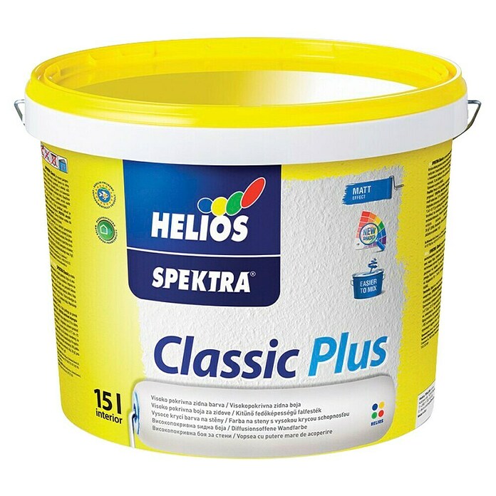 Helios Disperzijska fasadna barva Spektra Classic Plus  (Bela, 15 l) | Disperzijske barve | Fasadne barve | Barve | Barve in tapete | Izdelki | BAUHAUS