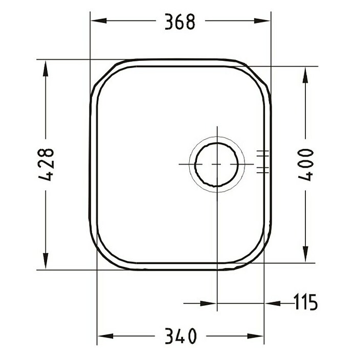 Alveus Vgradno korito Variant 40  (40 x 34 cm, Nerjavno jeklo) | 4173 - Einbauspülen Edelstahl | DCFC - Spülen | DCF - Küche | DC - Sanitärinstallation | D - Sanitär | BAUHAUS