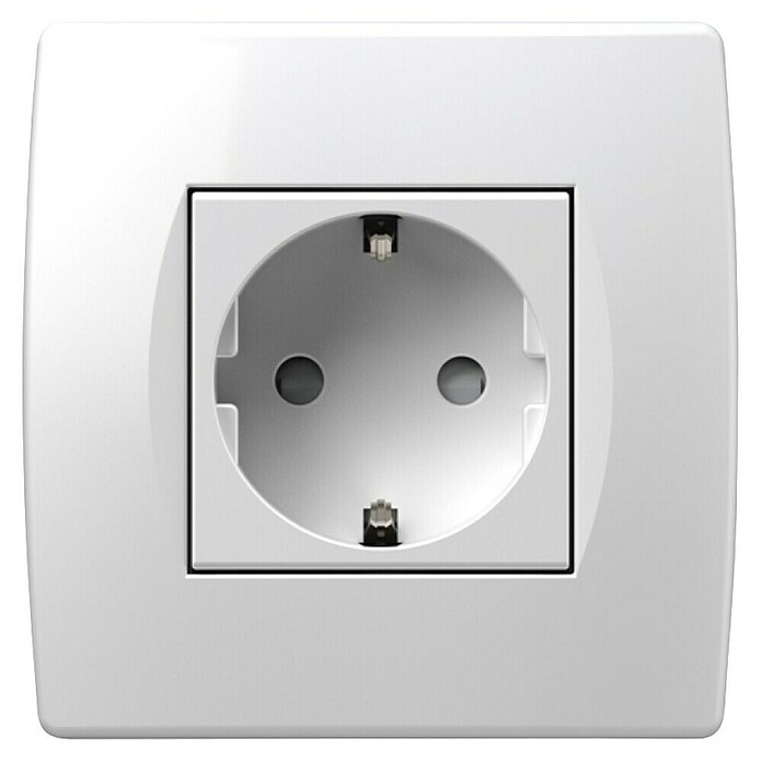 Vtičnica  (Bela, Plastika) | 3211 - Markenschalter innen UP | CBCA - Markenschalter | CBC - Schalterserien | CB - Elektroinstallation | C - Elektro | BAUHAUS