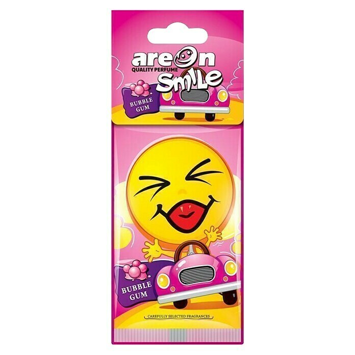 Areon Osvežilec zraka Smile  (Bubble Gum) | Osvežilci zraka | Avtomobilska oprema | Dodatna oprema za avtomobile | Navtika, avtomobili in kolesa | Izdelki | BAUHAUS