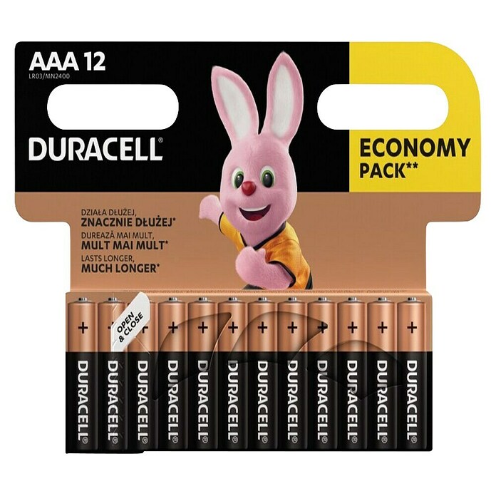 Duracell Alkalna baterija AAA LR03  (1,5 V) | AAA baterije | Baterije | Elektro oprema | Elektro in svetila | Izdelki | BAUHAUS