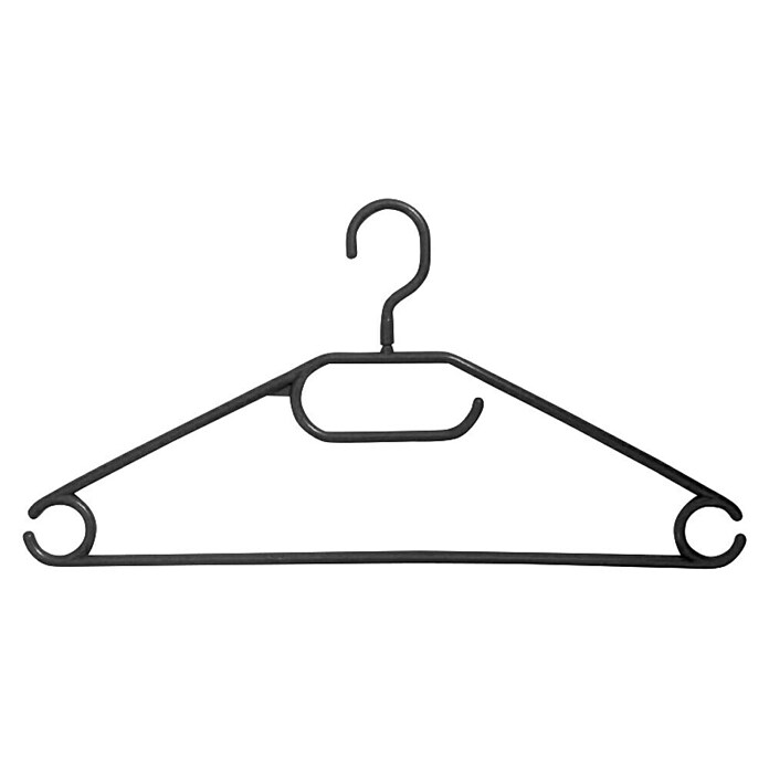 Obešalnik za oblačila 10x  (Črna, Plastika) | 7175 - Haushaltshelfer | HHEA - Haushaltshelfer | HHE - Haushaltshelfer | HH - Reinigung | H - Innendeko/Farben | BAUHAUS