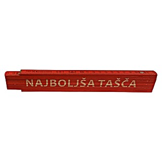 Heka Zložljivi meter (Dolžina: 2 m, Rdeča, Natis: NAJBOLJŠA TAŠČA)