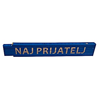 Heka Zložljivi meter (Dolžina: 2 m, Modra, Natis: NAJ PRIJATELJ)