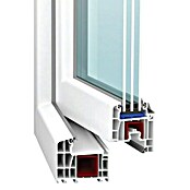 PVC okno s trojno zasteklitvijo  (100 x 100 cm, Smer odpiranja: Desno, Bela) | 4745 - Kunststofffenster | GBDB - Fenster | GBD - Bauelemente | GB - Bauelemente | G - Holz/Bauelem | BAUHAUS