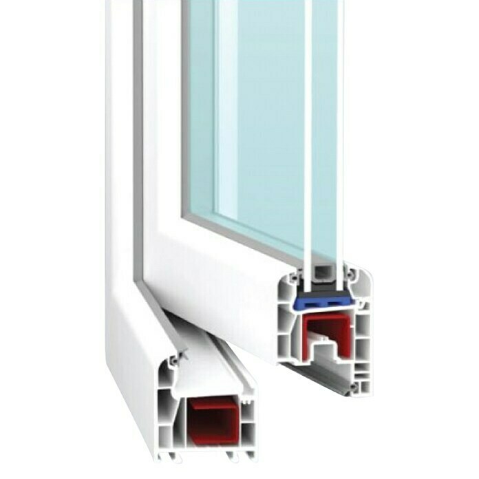 PVC okno z dvojno zasteklitvijo  (120 x 120 cm, Smer odpiranja: Desno, Bela) | 4745 - Kunststofffenster | GBDB - Fenster | GBD - Bauelemente | GB - Bauelemente | G - Holz/Bauelem | BAUHAUS