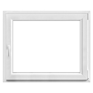 PVC okno (100 x 80 cm, Smer odpiranja: Desno, Bela)