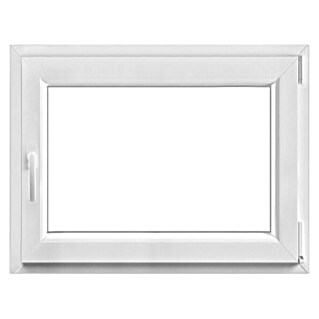 PVC okno (80 x 60 cm, Smer odpiranja: Desno, Bela)