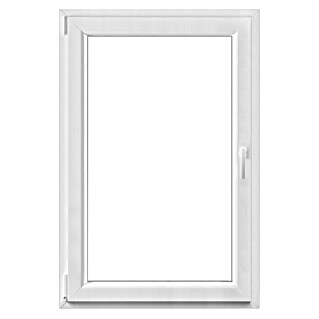 PVC okno s trojno zasteklitvijo (80 x 120 cm, Smer odpiranja: Levo, Bela)