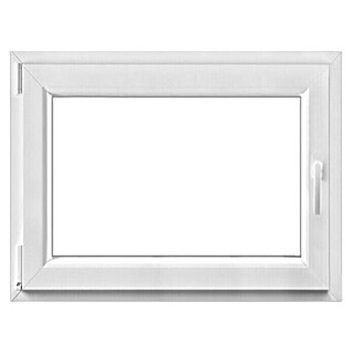 PVC okno (90 x 60 cm, Smer odpiranja: Levo, Bela)