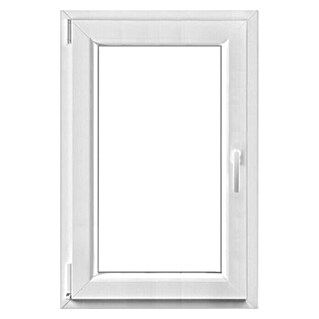PVC okno (60 x 90 cm, Smer odpiranja: Levo, Bela)
