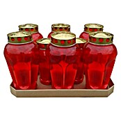 Nagrobna sveča Mojca (set 6+2 kosov)  (Rdeča) | 8502 - Grablichter und Grabkerzen | IDDL - Kerzen /Düfte | IDD - Trendy | ID - Trendy | I - Stadtgarten | BAUHAUS