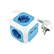 Commel Električni podaljšek v obliki kocke  (Bela/Modra, 1,4 m) | 3330 - Stecker innen | CBGA - Stecker/Kupplungen | CBG - Stecker, Kupplungen Lampenfassungen | CB - Elektroinstallation | C - Elektro | BAUHAUS