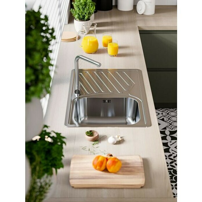 Alveus Vgradno korito Elegant 30  (81 x 51 cm, Nerjavno jeklo) | 4173 - Einbauspülen Edelstahl | DCFC - Spülen | DCF - Küche | DC - Sanitärinstallation | D - Sanitär | BAUHAUS