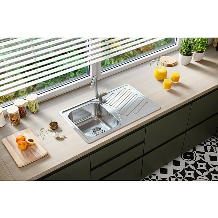 Alveus Vgradno korito Elegant 30  (81 x 51 cm, Nerjavno jeklo) | 4173 - Einbauspülen Edelstahl | DCFC - Spülen | DCF - Küche | DC - Sanitärinstallation | D - Sanitär | BAUHAUS