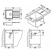 Alveus Vgradno korito Line 80  (79 x 50 cm, Nerjavno jeklo) | 4173 - Einbauspülen Edelstahl | DCFC - Spülen | DCF - Küche | DC - Sanitärinstallation | D - Sanitär | BAUHAUS