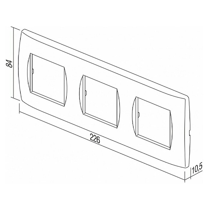 TEM Čatež Pokrivni okvir Soft za modularne vtičnice in stikala 3x2M ...
