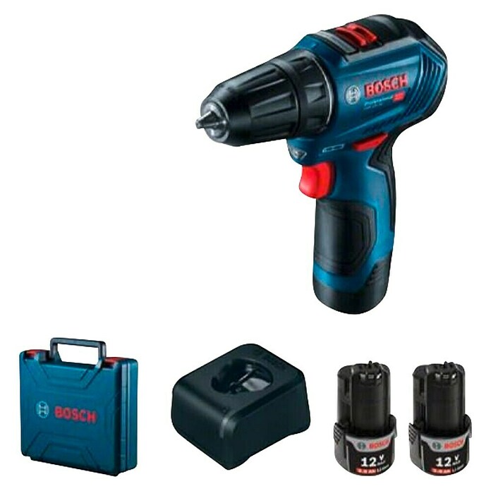 Bosch Professional Akumulatorski vrtalni vijačnik GSR 12-30  (12 V, 2 bateriji, 2 Ah) | Akumulatorski vijačniki in vrtalniki | Vrtalniki in vijačniki | Stroji | Orodja in stroji | Izdelki | BAUHAUS
