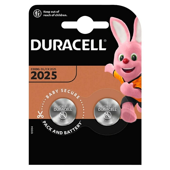 Duracell Gumbna baterija CR 2025  (3 V, 2 kos) | 3353 - Knopfzellen/Fotobatterien Marke | CBHA - Batterien Marke | CBH - Batterien/Taschenlampen | CB - Elektroinstallation | C - Elektro | BAUHAUS