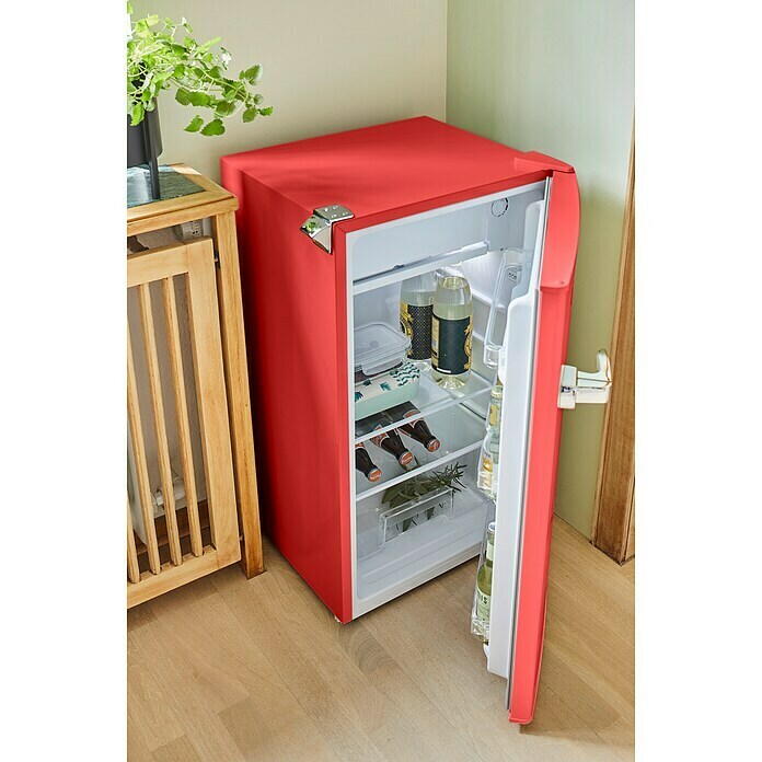 Respekta Kühlschrank KG83R-37 (Nutzinhalt Gesamt: 90 l, L x B x H: 44,7 x 47,4 x 83,1 cm, Rot) | BAUHAUS