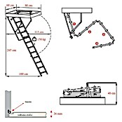 Meisterholz Podstrešne stopnice Mini  (80 x 60 cm, Toplotna izolacija: 1,2 W/(m²K)) | Podstrešne stopnice | Stopnice | Okna, vrata in stopnice | Izdelki | BAUHAUS