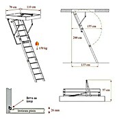 Meisterholz Podstrešne stopnice Thermo  (110 x 70 cm, Toplotna izolacija: 1,22 W/(m²K)) | Podstrešne stopnice | Stopnice | Okna, vrata in stopnice | Izdelki | BAUHAUS
