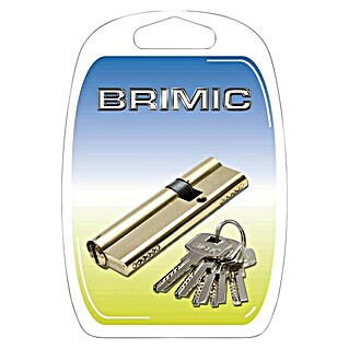 Micel Brimic Cilindro de perfil de seguridad L15 asimétrico (Latón, Longitud total interior: 30 mm, Longitud total exterior: 40 mm, Número de llaves: 3 ud.)
