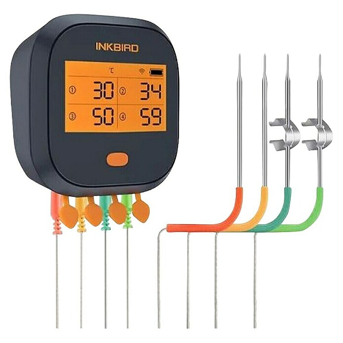 Termometer za žar INK BIRD INKBIRD WiFi IBBQ-4T  (Merilno območje od 0 do 300 °C) | 8315 - Grill-Zubehör Marke | ICGB - Grillzubehör | ICG - Grillgeräte / Grillzubehör | IC - Freizeit im Garten | I - Stadtgarten | BAUHAUS